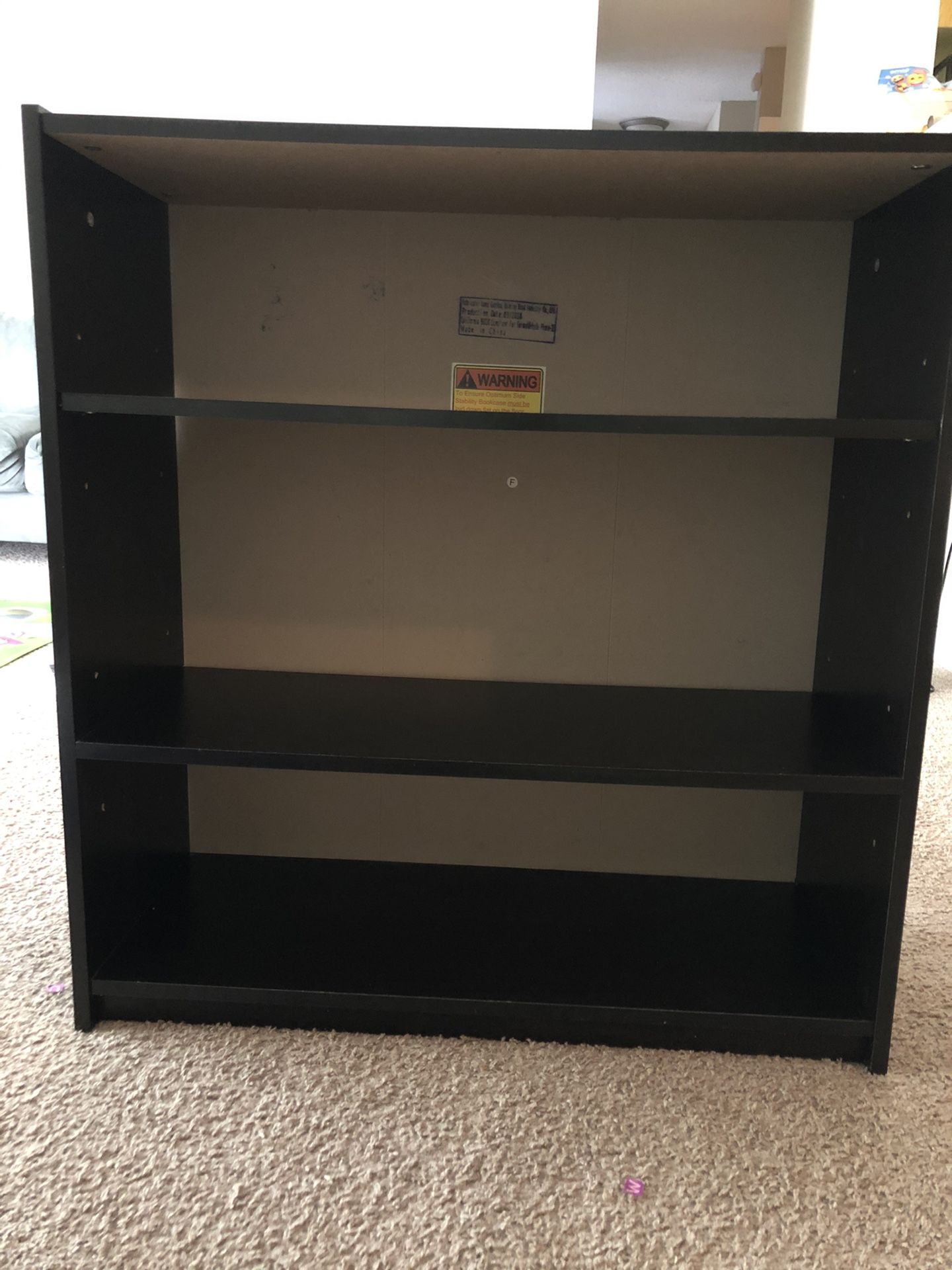 3-Shelf Bookcase/Storage Dimensions: 29.6" W x 11.65" D x 31.65"H
