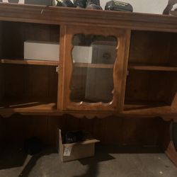 Reasonable Offers Only***Solid Wood China Cabinet Hutch Top