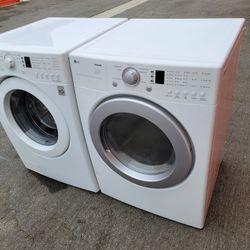 LG Front Load Washer And Stackable Gas Dryer Set