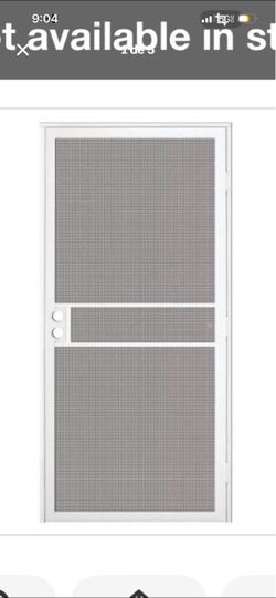 ClearGuard 36 in. × 80 in. Universal White Surface Mount Steel Security Door with Meshtec Screen