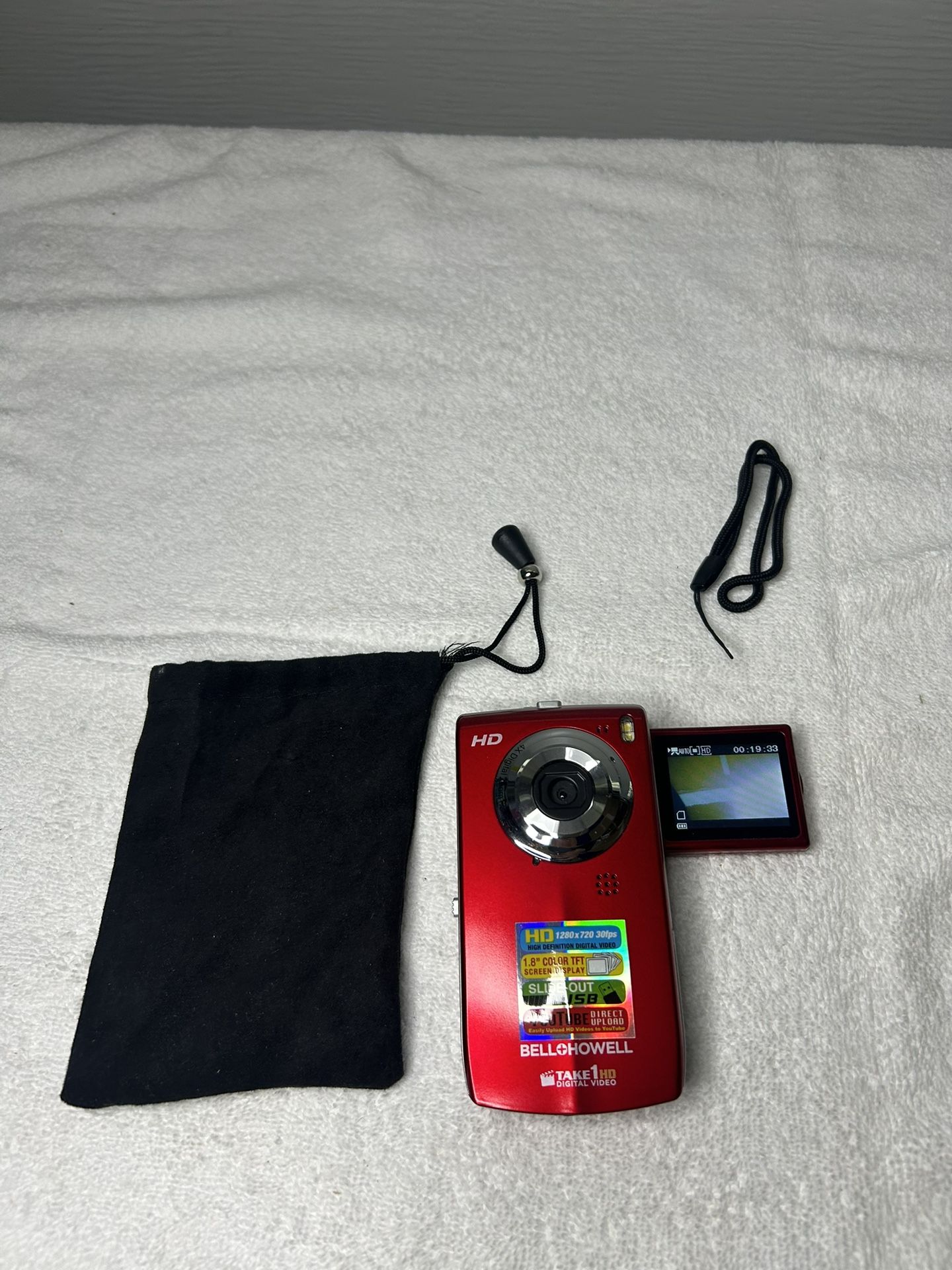 Bell+Howell T100HD-R Take1 HD Digital Video Camcorder with Fold Out LCD Screen Video Camera with 1.8