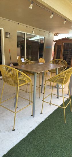 Article outdoor bar table and chairs