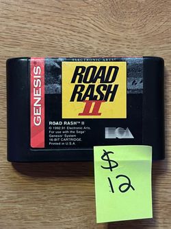 Sega Genesis Road Rash II Authentic Cartridge
