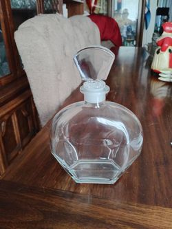 Vintage clear glass liquor decanter