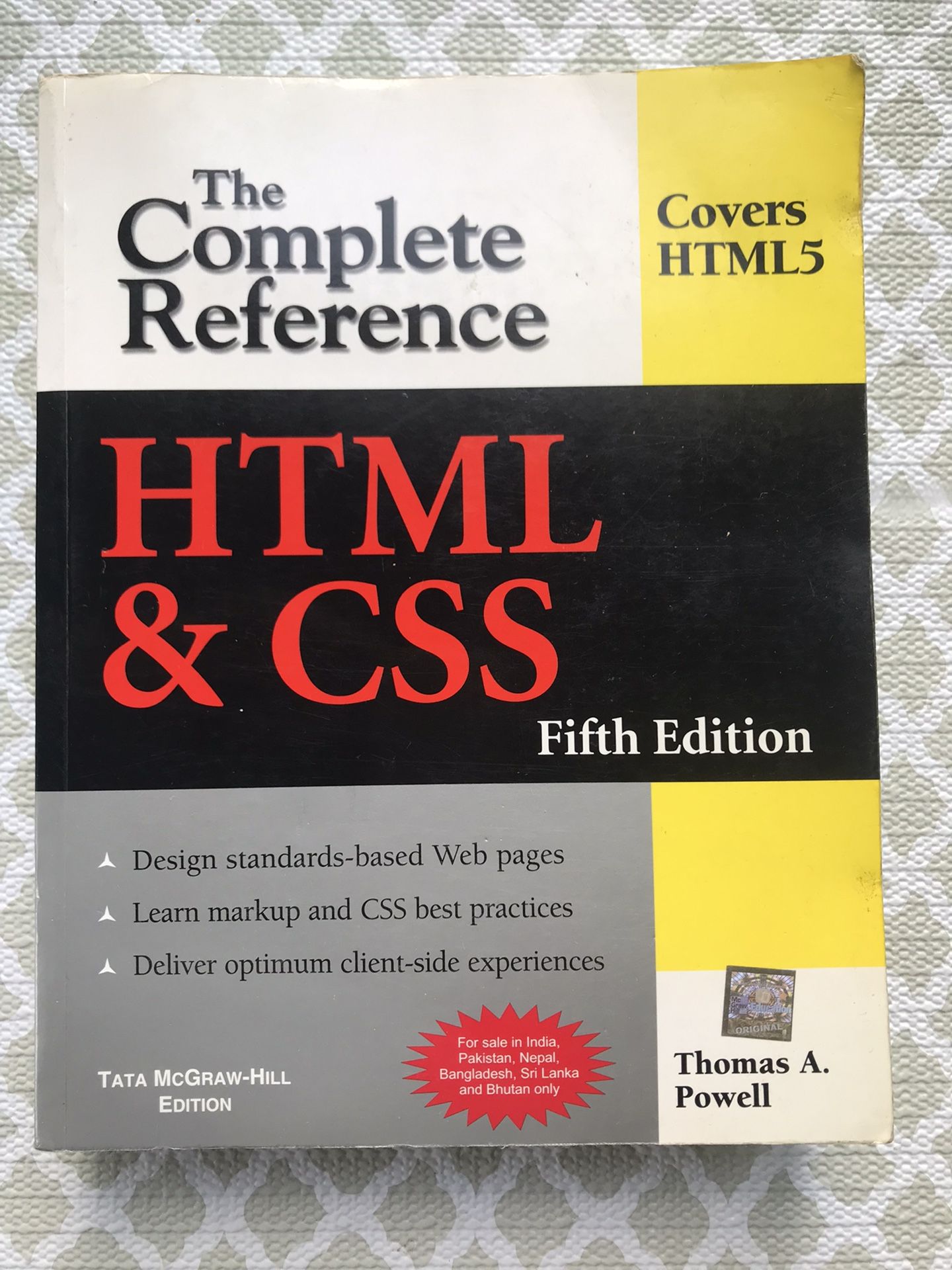HTML & CSS the complete reference 5th edition paperback