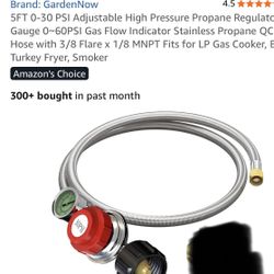 30 PSI Adjustable High Pressure Propane Regulator