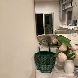 💚New Stunning Leather Mini Tote 👜 Bag Go Green 8x10”