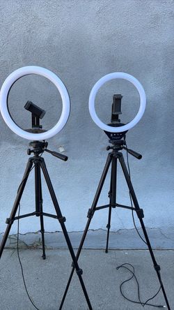 LED Ring Lights with Tripod Stands – Set of 2