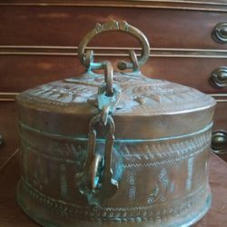 Antique Indian Betel Nut Box copper