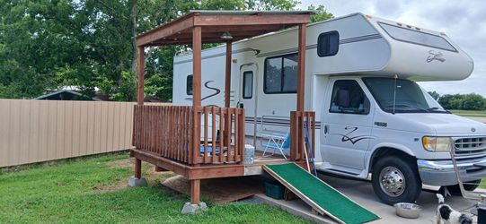Porch f an rv or mobile  an a out door sink
