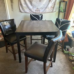 High Top Dining Table With 4 Chairs