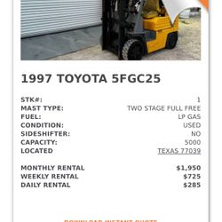 Toyota 5FGC25 Forklift