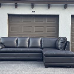 Couch/Sofa Sectional - Leather - Brown - Delivery Available 🚛