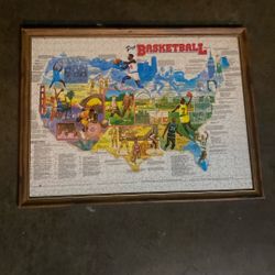 Pro Basketball Framed Puzzle