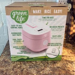 NEW Pink Green Life Rice Cooker