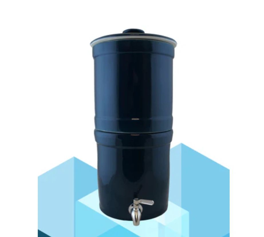 Aqua Cera Gravity Water Filter Cobalt Blue Fluoride, Heavy Metals & Chloramine Reduction