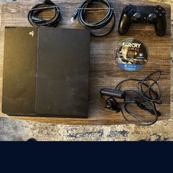 PS4 + Webcam, Controller, Cables, Game