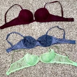 3 Victoria Secret Bras size Woman's 36C