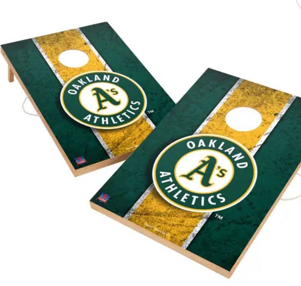 A’s corn hole Set