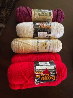 Vintage 1980’s , 1990’s Crafting Yarn Lot - 6 Skeins