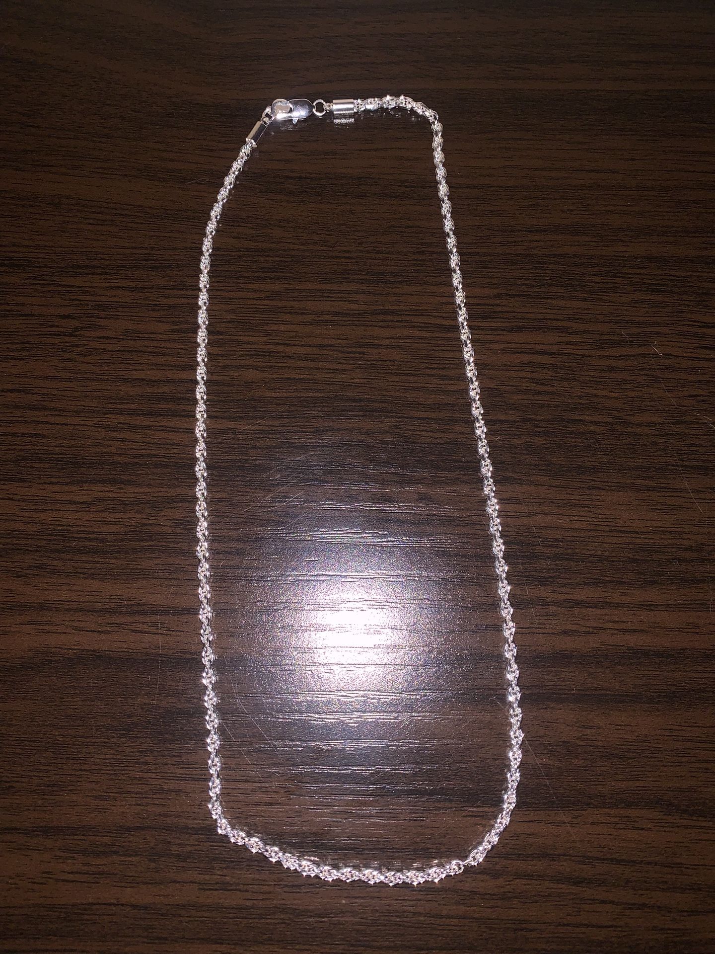 Silver Necklace 18in”