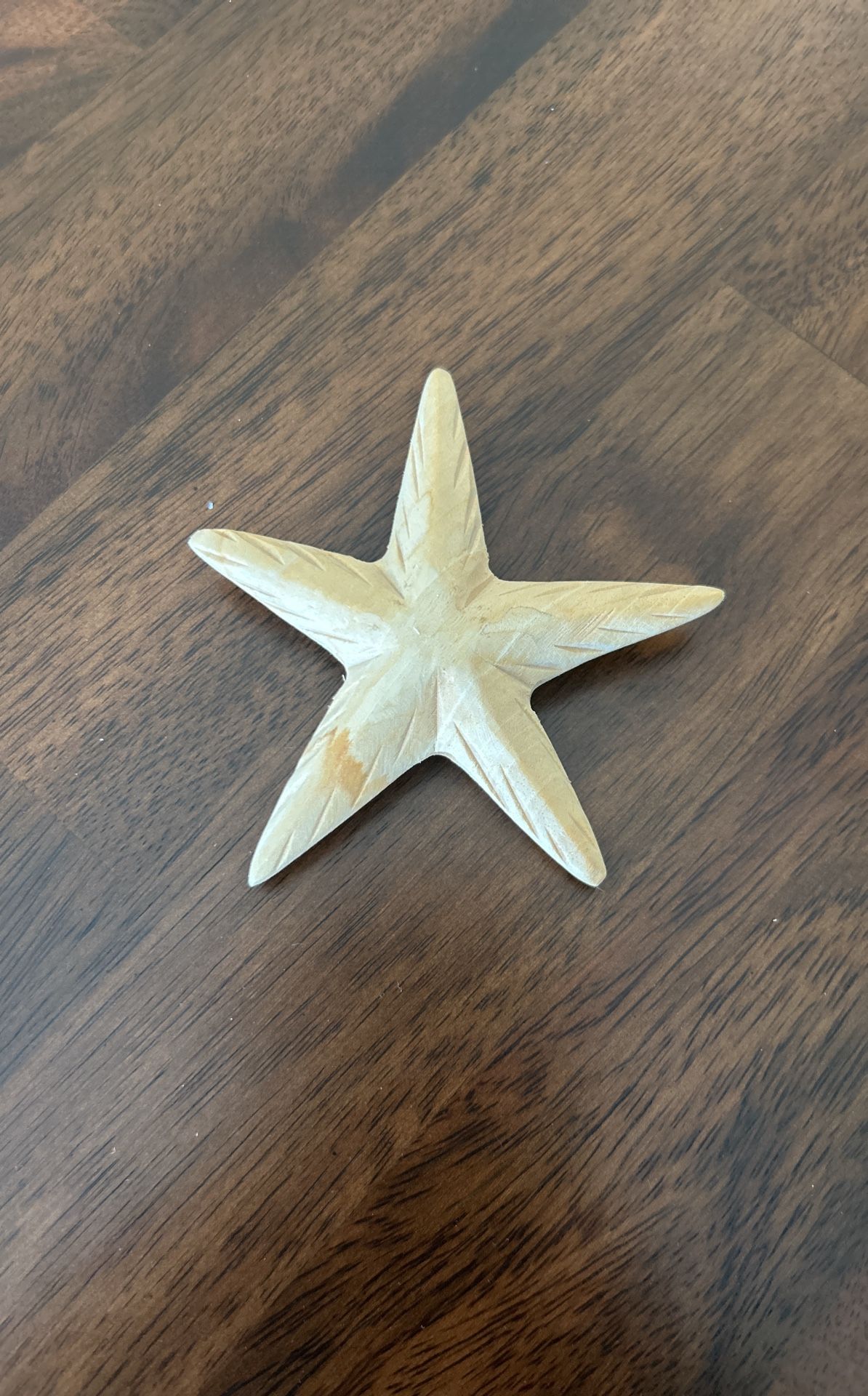 Hand Carved Wooden Star