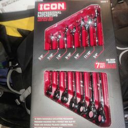Icon Ratcheting Wrench Set 7 Piece Standard