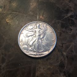 1943 Silver Walking Half Dollar 
