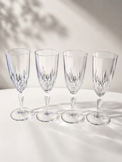 Champagne Flutes Set Crystal Glasses 4-Piece
