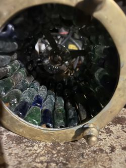 Antique Vintage Lamp Was Rim On Top And Bottom