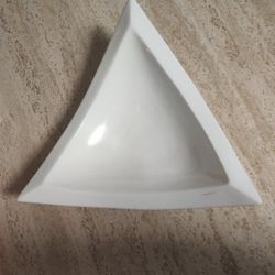 White Cermaic Triangle Serving Dish