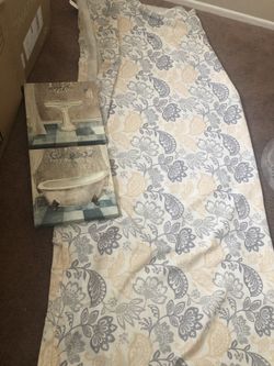 Shower curtain and wall decor