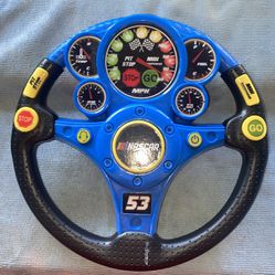 Nascar Racing Steering Wheel Game Race Car Steering Wheel Toy Works Light Up #53
