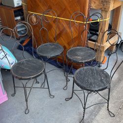 4 Ice Cream Parlor Chairs