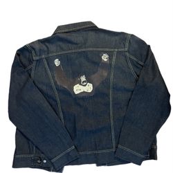 Customized, Levi Jacket, Extra Large And Customized Art On Brand New Tennis Shoes, One Of The