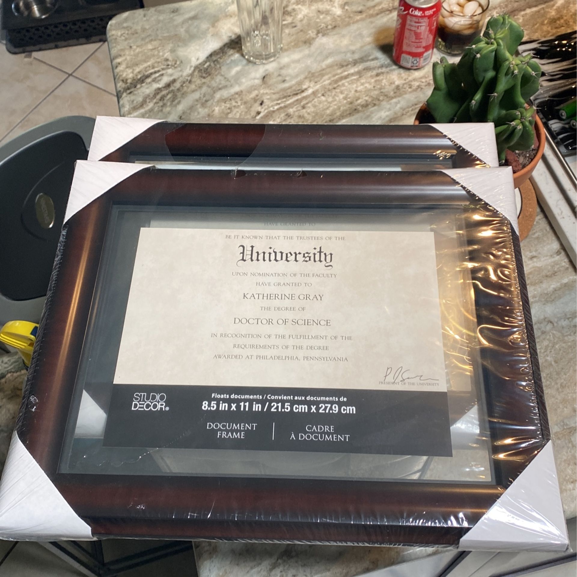 Document Frame Wood New Total Of 2