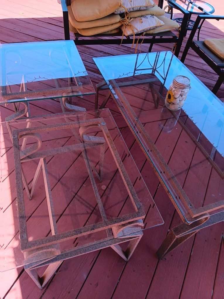 Set Of Three Indoor Outdoor Patio Set 