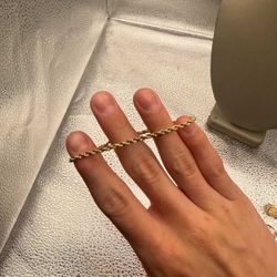 10k Solid Rope Bracelet 