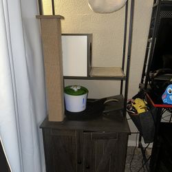 Car Tower With hidden Litter Box 