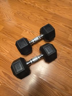 FlexWave Rubber Encased Hex Dumbbells