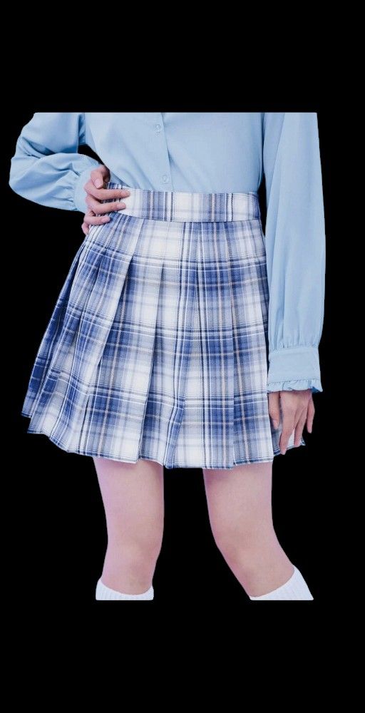 Kawaii Plaid Pleated Skirt
