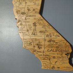 Mapa De Madera Muy Buena Condición