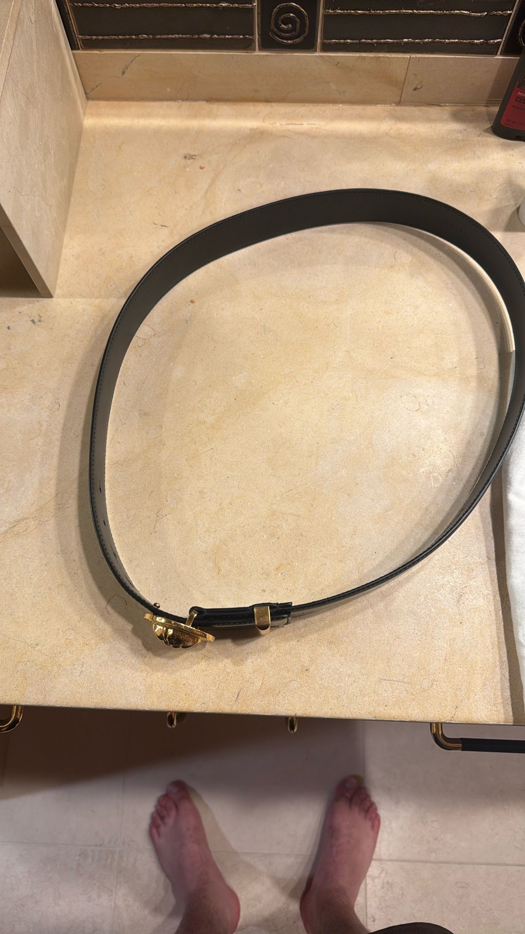 Versace Black Snake Skin Shoes And Black Leather Belt