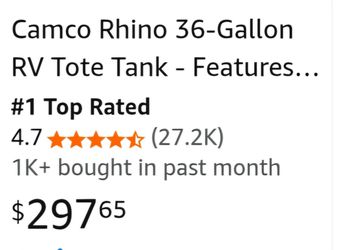 36 gallon portable RV tank