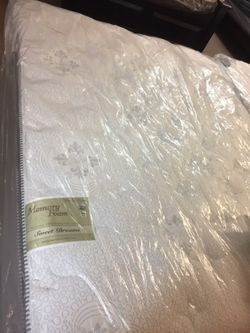 New Sweet dreams blue gel memory foam pillow top queen size set