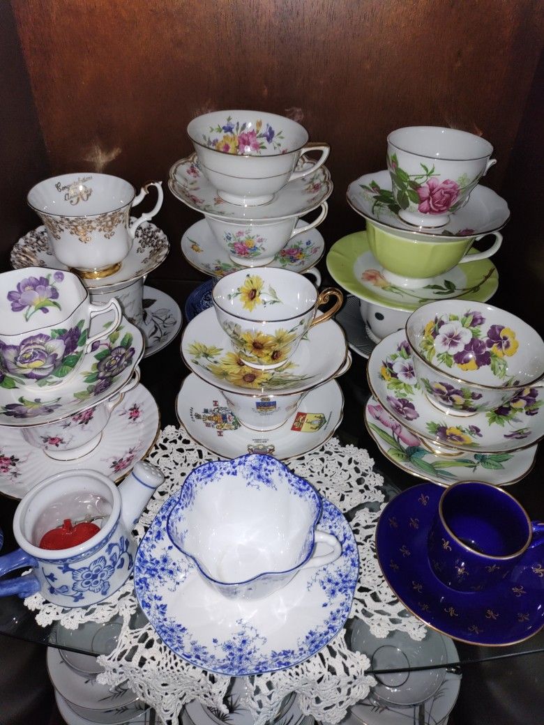 Vintage Teacup Collection From Around The World