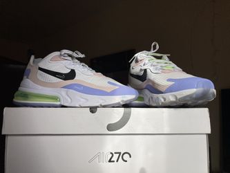 Nike Airmax 270 React, White/Green Size 9