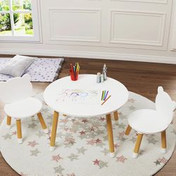 UTEX Wood Kids Table And Chair Set
