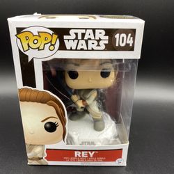 Brand New Funko Pop! Star Wars Rey # 104 - Vaulted Star Wars Force Awakens