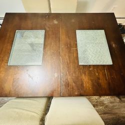 Wooden dining table with 6 chairs For sale